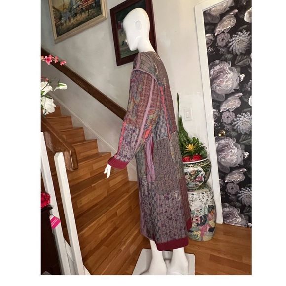 Free People Multicolor Long Coat - Picture 5 of 6